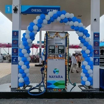 Nayara fuel dispenser at inauguration